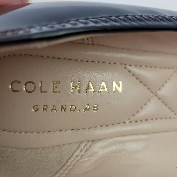 Cole Haan Emory Luxe Wedge Pumps Black Patent Size 7B - Picture 8 of 11